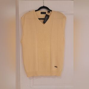 Jantzen V-Neck Sweater Vest in Light Yellow